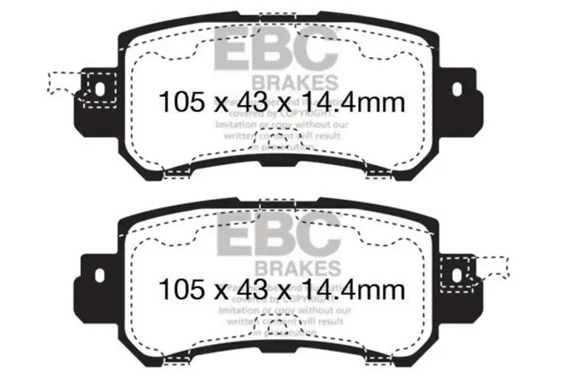 Luxury EBC 12+ Mazda CX-5 2 Ultimax2 Rear Brake Pads