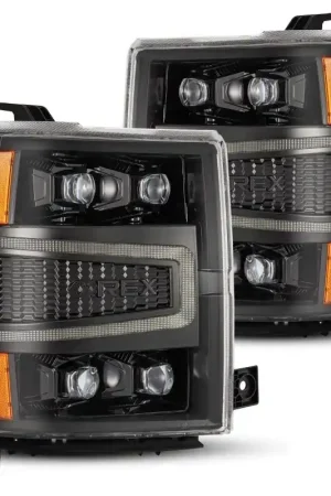 AlphaRex 04-15 Chevy 1500 NOVA-Series LED Proj Headlights Alpha BL w/Activ Light/Seq Signal & SB DRL Free Returns