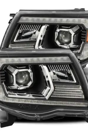 AlphaRex 05-11 Toyota Tacoma LUXX LED Projector Headlights Plank Style Black w/Activ Light and DRL Best Price