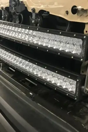 Crafted Cali Raised 14-21 Toyota Tundra 42 Hidden Grille Curved Led Light Bar Brackets Kit - Spot Beam/Led