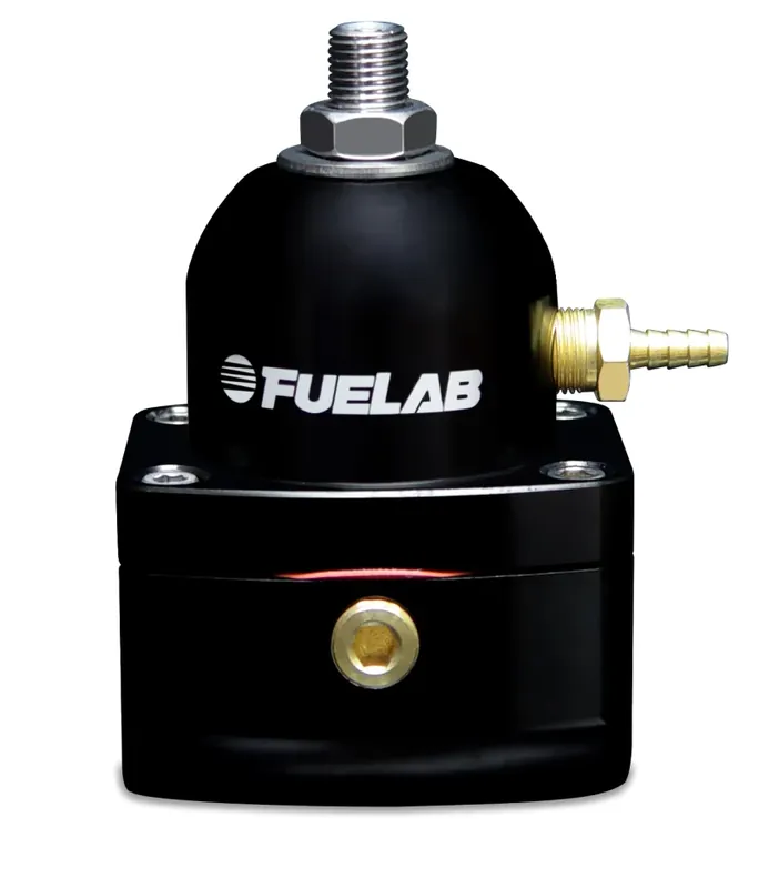 Fuelab 515 EFI Adjustable FPR Large Seat 25-90 PSI (2) -10AN In (1) -6AN Return - Black Affordable
