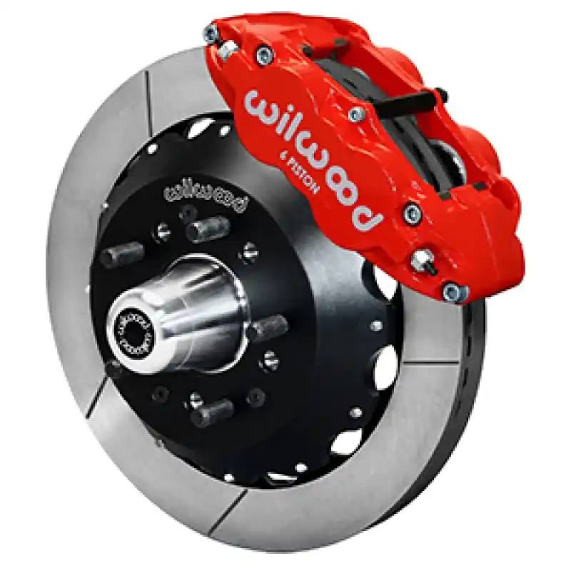 Deal Wilwood 65-68 Chevy Impala W/ Drum Spindle- FNSL6R - 12.88 in Vented GT Rotor Red