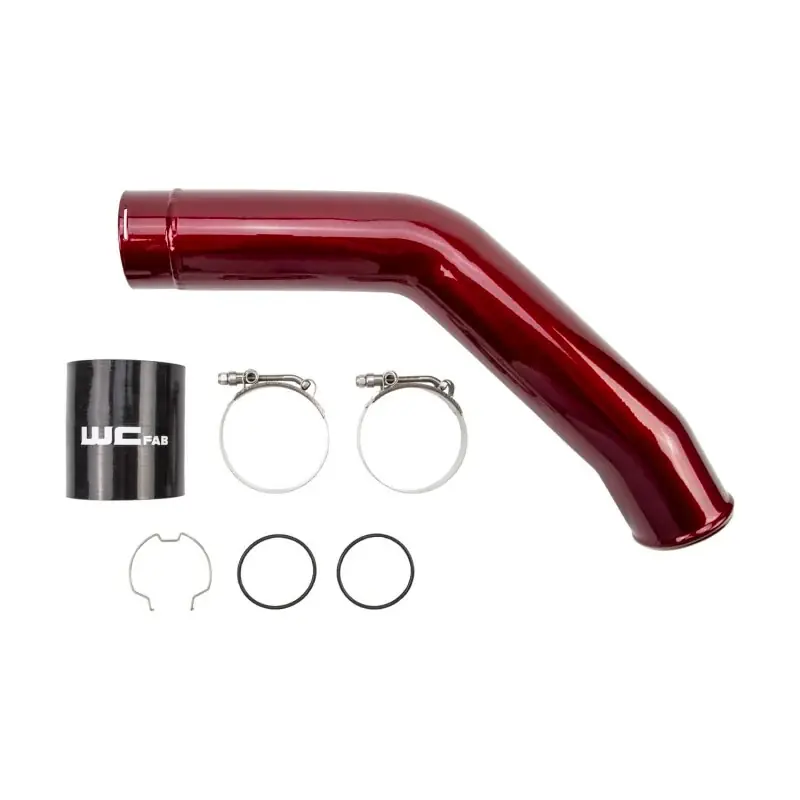 While Supplies Last Wehrli 15-24 Ford 6.7L Power Stroke 3in Hot Side Intercooler Pipe - Cat Yellow