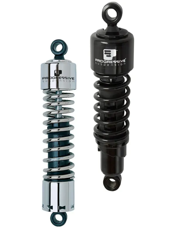 Progressive Harley 412 Series Shocks 12.0in - Chrome Authentic