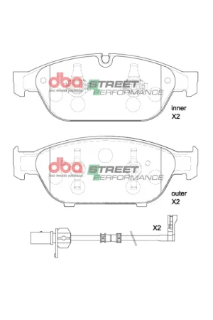 Fast Shipping DBA 12-15 Audi A6 (C7) SP Performance Front Brake Pads