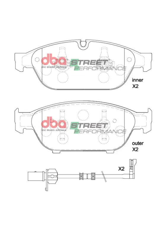 Fast Shipping DBA 12-15 Audi A6 (C7) SP Performance Front Brake Pads