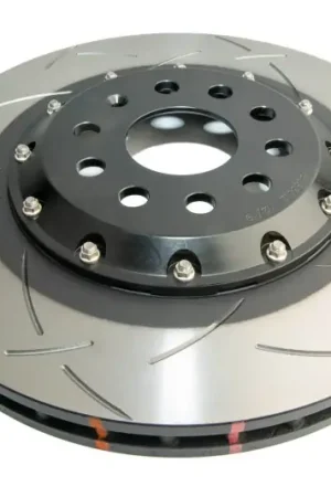 DBA 13-17 VW Golf R (MK7) 5000 Fully Assembled 2-Piece Rotor Black Hat T3 Slotted KP Front Limited Edition