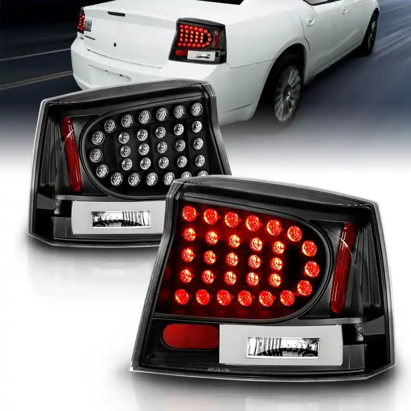 ANZO 2006-2008 Dodge Charger LED Taillights Black Express Delivery