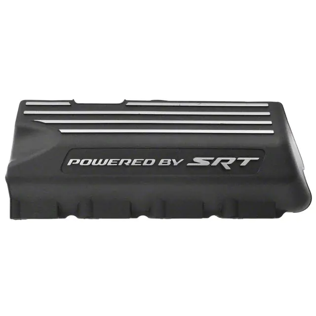 Engine Cover with Powered by SRT Logo; Passenger Side Grab Now