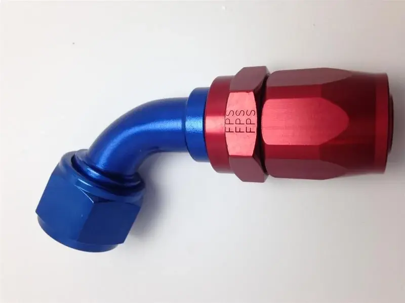 Super Sale Fragola -8AN Fem x -6AN Hose 60 Degree Reducing Hose End - Blue/Red