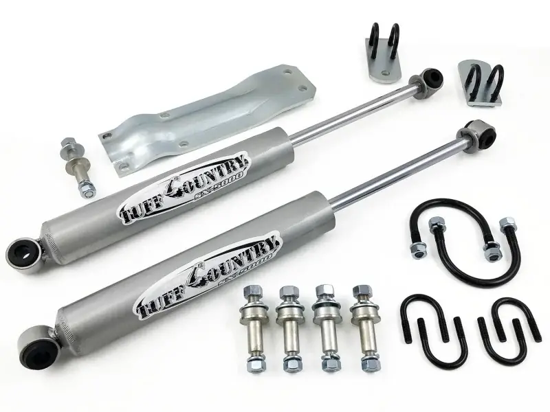 Buy Direct Tuff Country 69-87 Chevy Truck 1/2 & 3/4 Ton 4wd K10/K20 Dual Steering Stabilizer (In-Line Style)