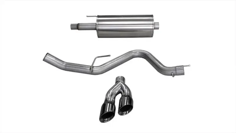 Trending Corsa 2015-2020 Ford F-150 5.0L V8 (Super Crew Cab) Black Sport Single Side Dual 4in Tips CB Exhaust