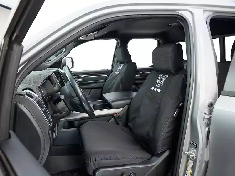 Covercraft Endura Ram Logo SeatSaver Seat Covers SSR3486FR11WFBK | RealTruck Free Shipping