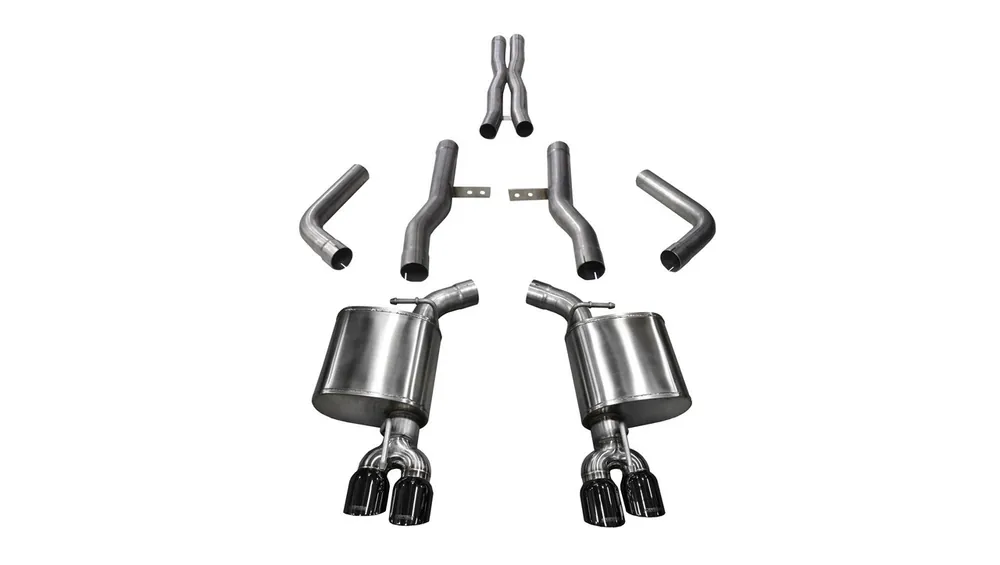 Corsa Performance 2.75in. Cat-Back Xtreme Dual Rear Exit Exhaust 3.5in. Black Tips 15-Present Dodge Challenger SRT 392/R/T Scat Pack/SRT Hellcat 6.2L/6.4L V8 - 14989BLK Best Price
