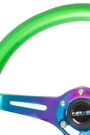 Crafted NRG Classic Wood Grain Steering Wheel (350mm) Green Pearl/Flake Paint— PMD Premier Motoring Development