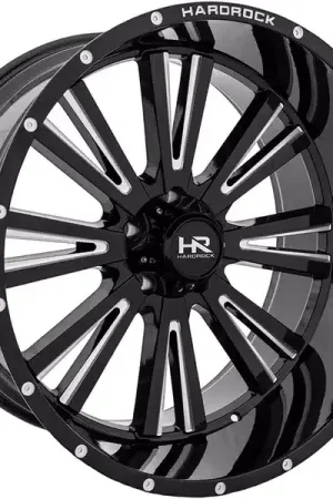 Grab Now Hardrock Milled Gloss Black Spine Wheel H503-241283144BM | RealTruck