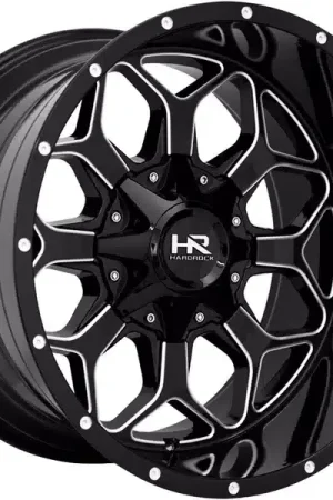 Hardrock Milled Gloss Black Indestructible Wheel H712-221081125GBM | RealTruck Special Offer