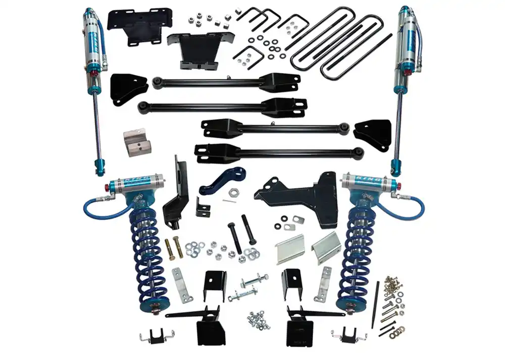 SuperLift 6in. King Ed 4-Link Lift Kit-17-22 F250/350 4WD w King Frt Clvr/Res Rr Shcks - K171KG Instant Buy