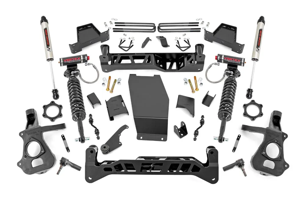 Rough Country 7 in. Lift Kit, Vertex/V2, Aluminum/Stamp Steel for Chevy/GMC Silverado/Sierra 1500 14-18 - 17457 Don’t Miss Out