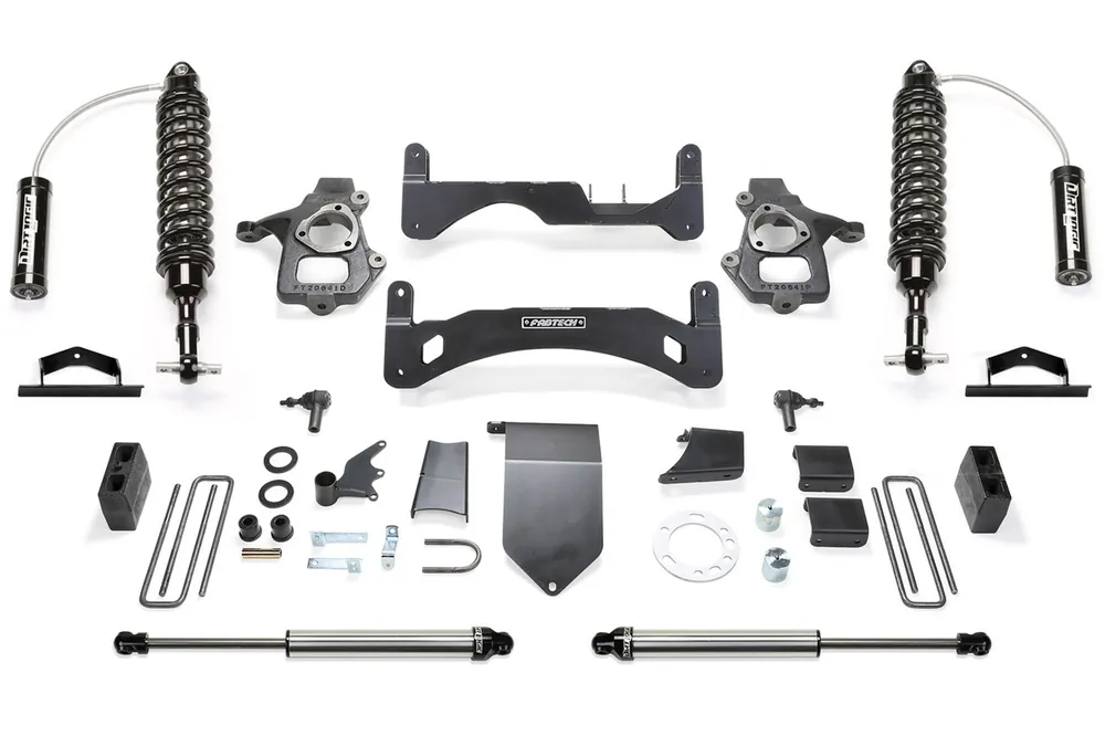 Fabtech Perormance Lift System, 6 in. Lift, G2 w/ Dirt Logic 2.5 and 2.25 For 14-18 GM C/K1500 P/U w/o E Forged Steel UCA. - K1111DL Weekend Sale
