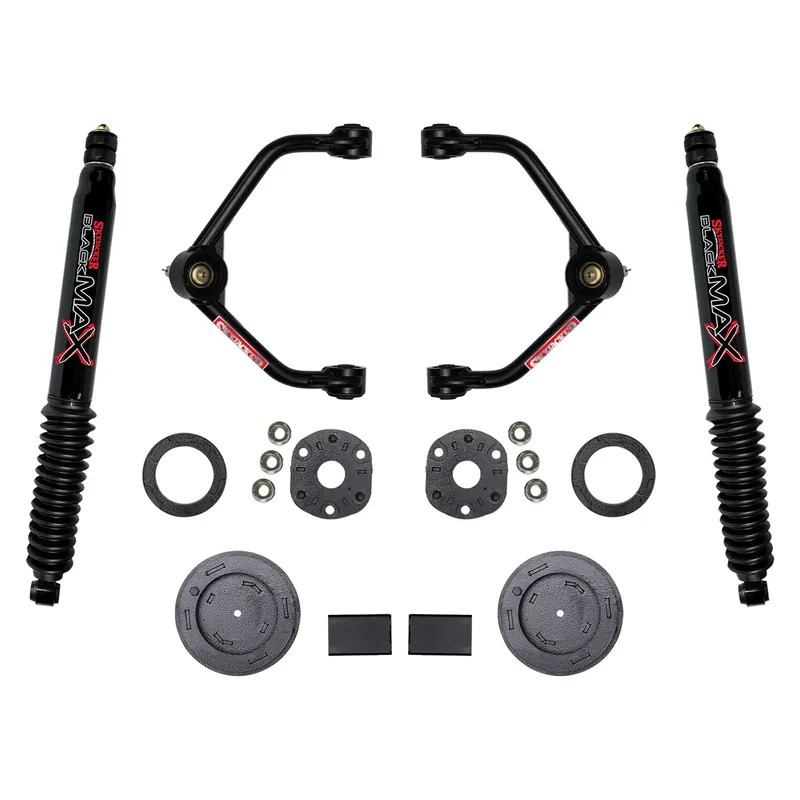 SkyJacker 2019-2021 Ram 1500 3 Inch Suspension Lift Kit With Front Strut Spacers Front Upper A-arms Rear Coil Spring Spacers Rear Bump Stop Spacers And Rear Black Max Shocks - R1930PB Luxury