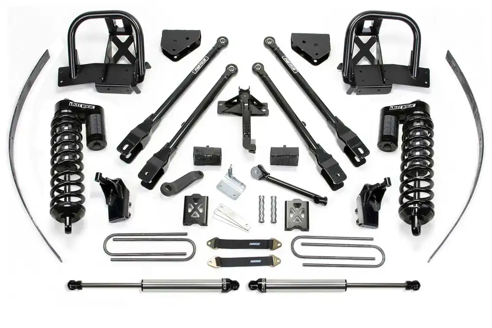 Last Chance Fabtech 4 Link Lift System, 8 in. Lift w/ Dirt Logic 4.0 Coilover and Remote Reservoir Dirt Logic For 08-10 Ford F250 4WD w/ Factory Overload. - K20361DL