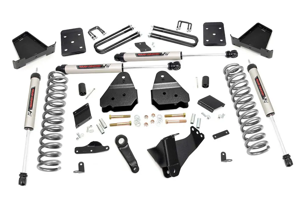 Rough Country 4.5 in. Lift Kit, OVLD, V2 for Ford Super Duty 4WD 15-16 - 56770 Mega Sale