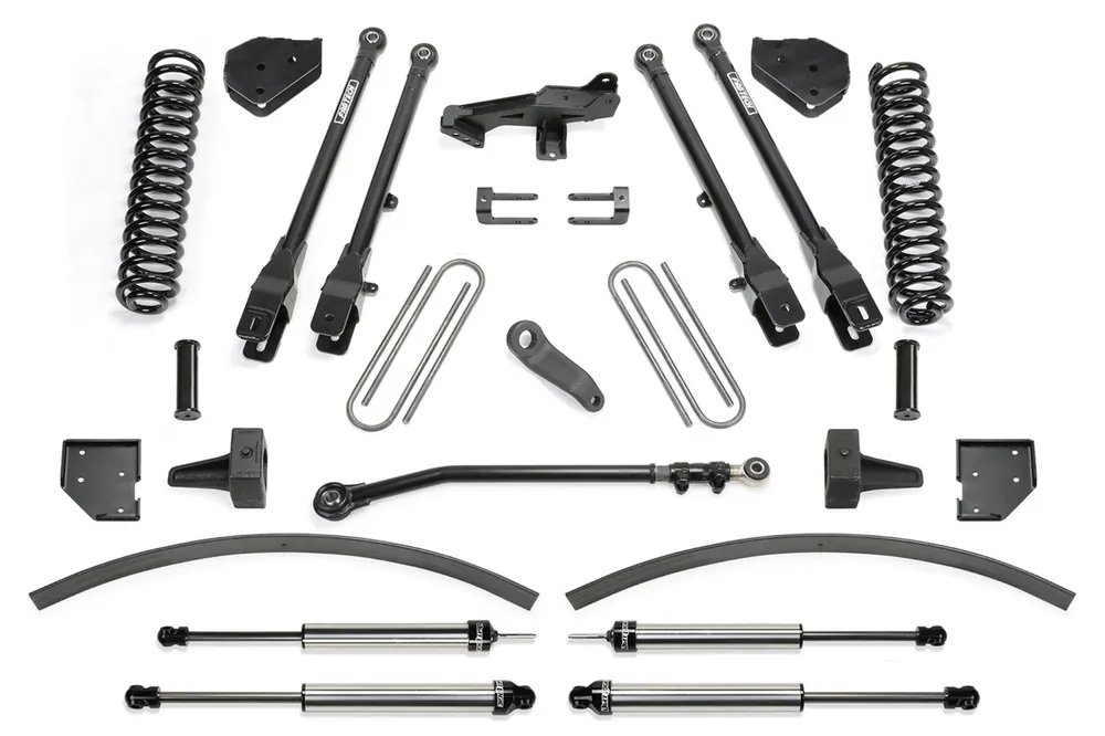 While Supplies Last Fabtech 4 Link Lift System, 8 in. Lift w/ Coils and Dirt Logic Shocks For 17-21 Ford F250/F350 4WD Diesel. - K2266DL
