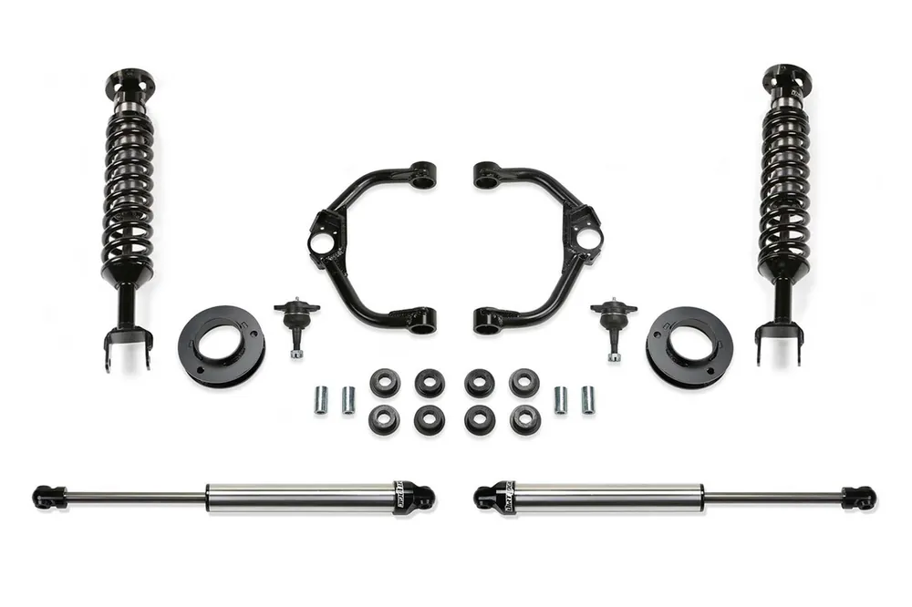 Fabtech Ball Joint Control Arm Lift System, 3 in. Lift w/ Front Dirt Logic 2.5 Coilover And Rear Dirt Logic 2.25 Shocks - K3169DL Same Day Shipping