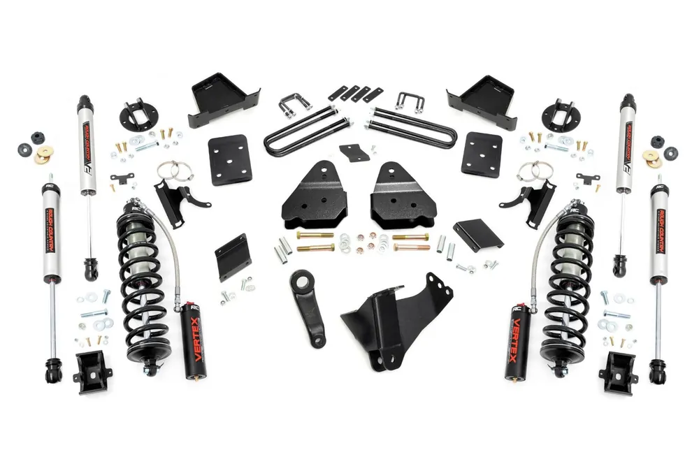 Rough Country 4.5 in. Lift Kit, No OVLD, C/O V2 for Ford Super Duty 15-16 - 53458 Top Pick