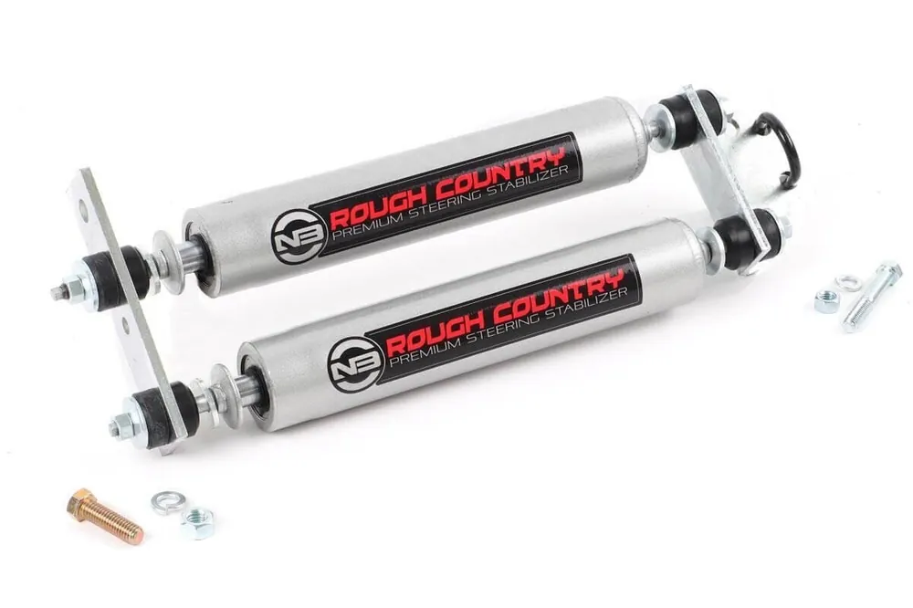 Seasonal Sale Rough Country Toyota Dual Steering Stabilizer 86-95 4WD 4Runner 86- 95 Toyota Pickup - 8735430