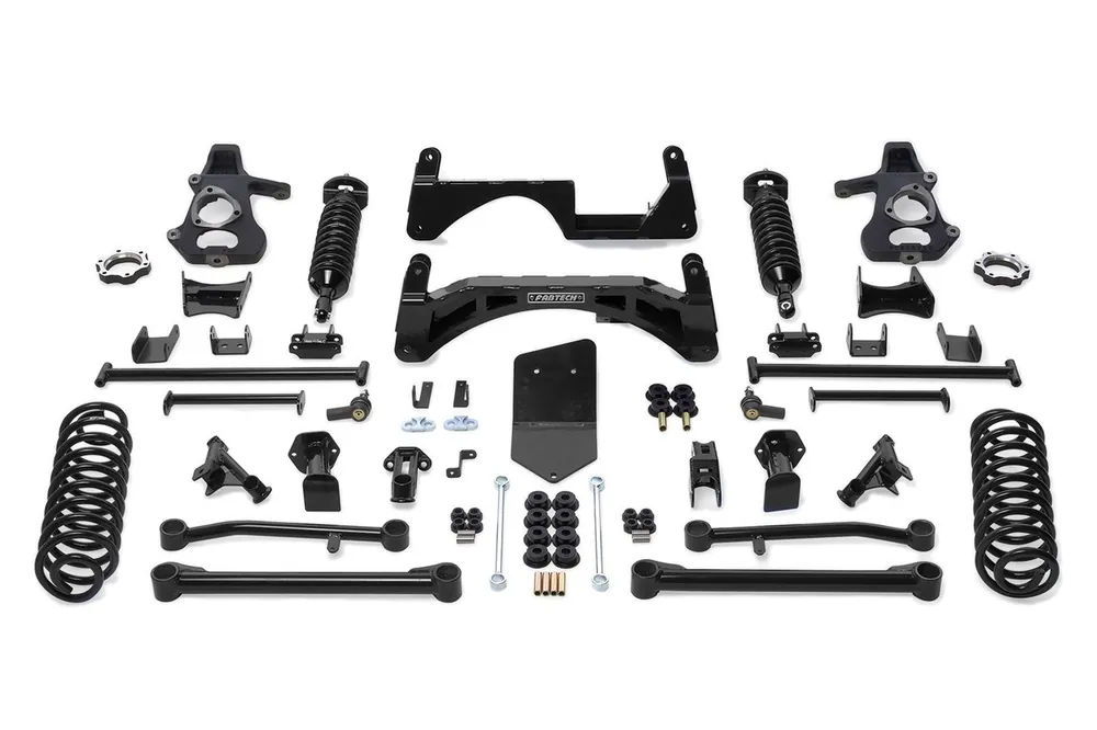 Place Order Fabtech Perormance Lift System, 6 in. Lift w/ Dirt Logic 2.5 and 2.25 For 07-14 GM K1500 Suv 4WD w/o Autoride. - K1021DL
