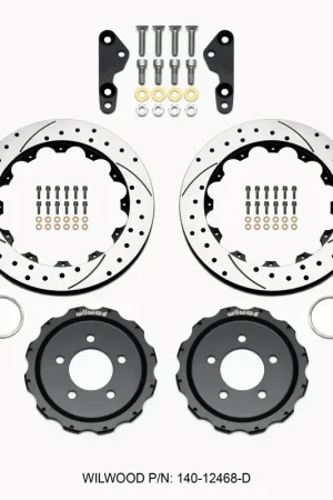Wilwood Pro-Matrix Rear Kit Drilled 05-12 Mustang GT (2pc Hat/Rtr) — PMD Premier Motoring Development Get Yours