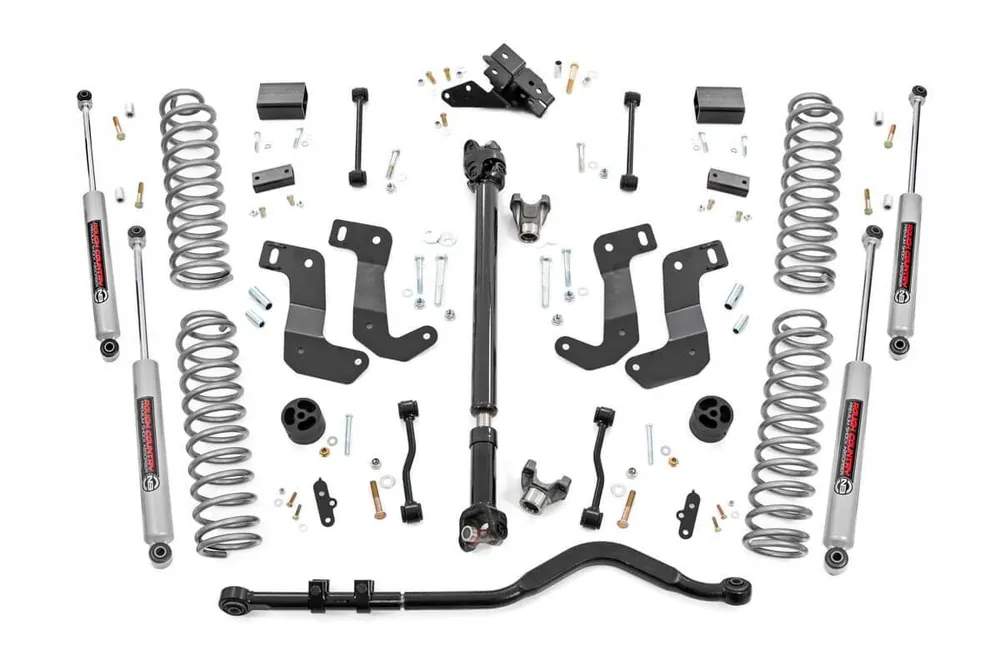 Rough Country 3.5 in. Lift Kit, C/A Drop, D/S, Front for Jeep Wrangler JL Rubicon 18-23 - 69031 Clearance