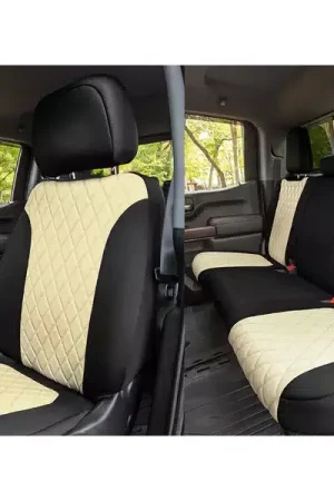 Must Have FH Group Neoprene Custom Fit Seat Covers CM5008BEIGE-FULL-RT | RealTruck