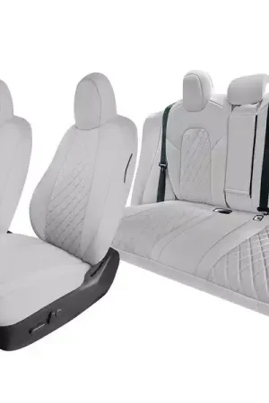 FH Group Neoprene Custom Fit Seat Covers CM5025SOLIDGRAY-FULL-RT | RealTruck Buy Online