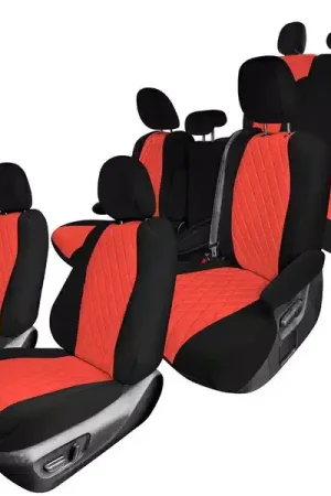 Fast Shipping FH Group Neoprene Custom Fit Seat Covers CM5029RED-FULL-RT | RealTruck