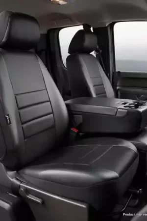 Fia Leather Lite Custom Seat Covers SL62-77 BLK/BLK | RealTruck Mega Sale