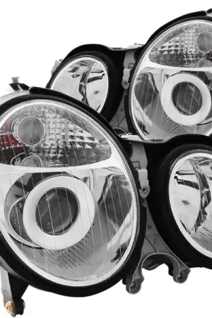 ANZO 1999-2002 Mercedes Benz E Class W210 Projector Headlights Chrome One Day Deal