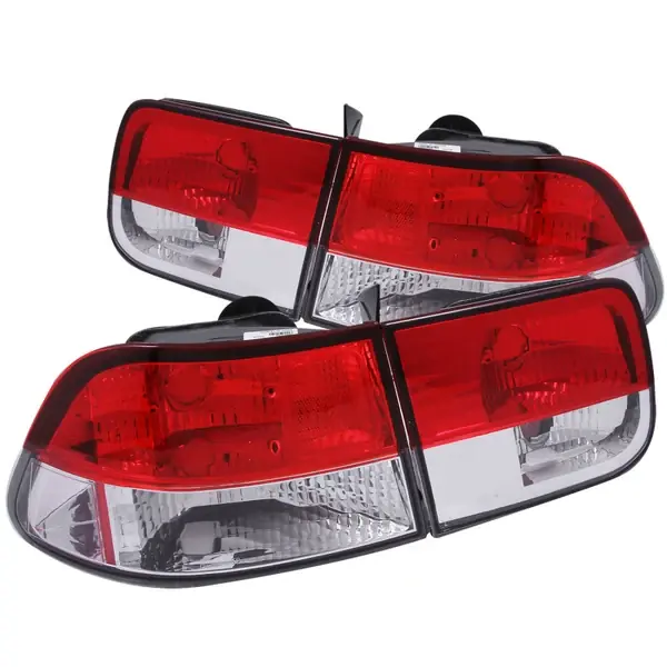 ANZO 1996-2000 Honda Civic Taillights Red/Clear New Arrival