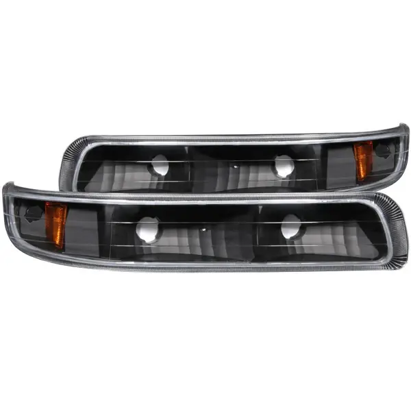 Hot Deal ANZO 1999-2002 Chevrolet Silverado 1500 Euro Parking Lights Black w/ Amber Reflector