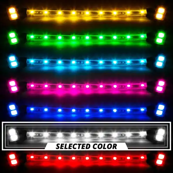 New Release XK Glow Single Color XKGLOW UnderglowLED Accent Light Car/Truck Kit White - 4x8In