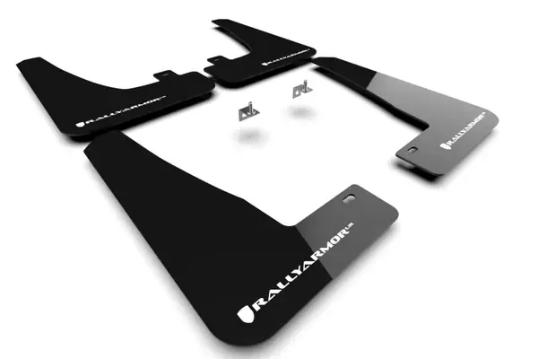 Rally Armor 22-26 Tesla Model X Black UR Mud Flap w/White Logo Weekend Sale