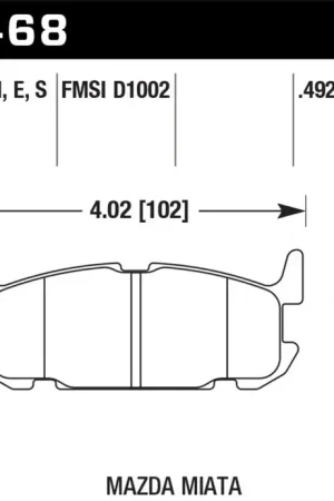 Hawk 01-05 Mazda Miata 1.8L Base Pads Only Rear ER-1 Brake Pads — PMD Premier Motoring Development Flash Sale