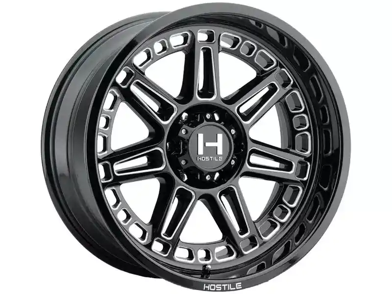Express Delivery Hostile Milled Gloss Black Lunatic Wheel H124-2210613545B | RealTruck