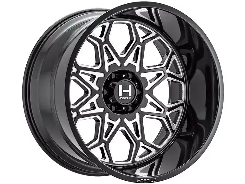 Hostile Milled Gloss Black Anvil Wheel H132-2012817047B | RealTruck Top Rated