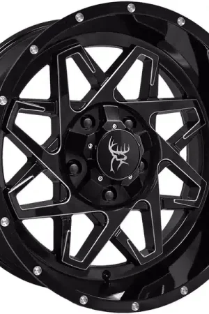 One Day Deal Buck Commander® Milled Gloss Black Caliber Wheel CA4209066-10GB-M | RealTruck