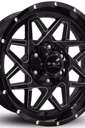 HD Off-Road Milled Gloss Black Gridlock Wheel GL209066-10GB-M | RealTruck Brand New