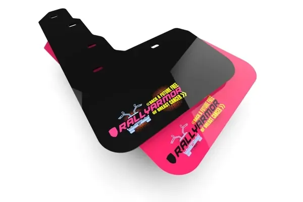 Order Now Rally Armor 19-21 Hyundai Veloster Turbo / 2.0 / R-Spec Pink Mud Flap BCE Logo