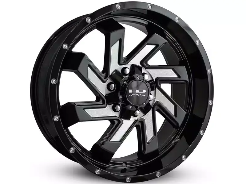 HD Off-Road Milled Gloss Black SAW Wheel SA201080-25MF | RealTruck Fast Shipping